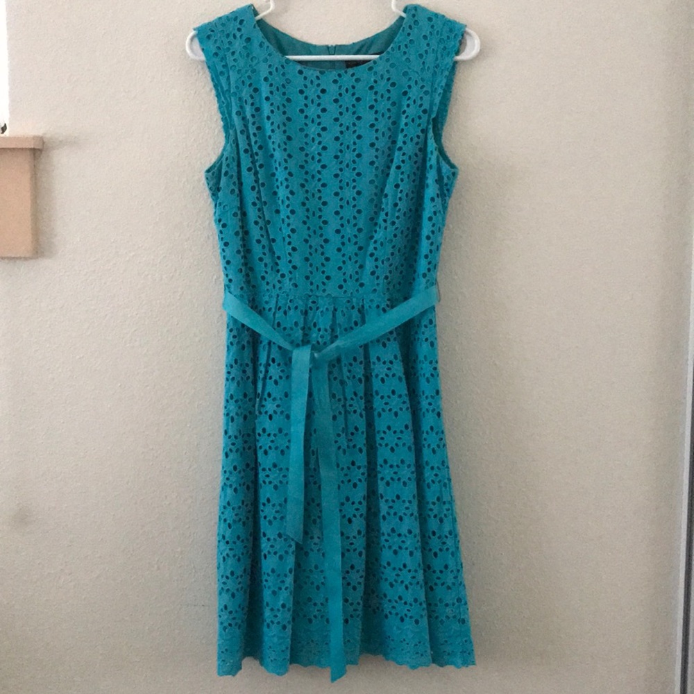 Sweet Summer Teal Eyelet Lace Dress